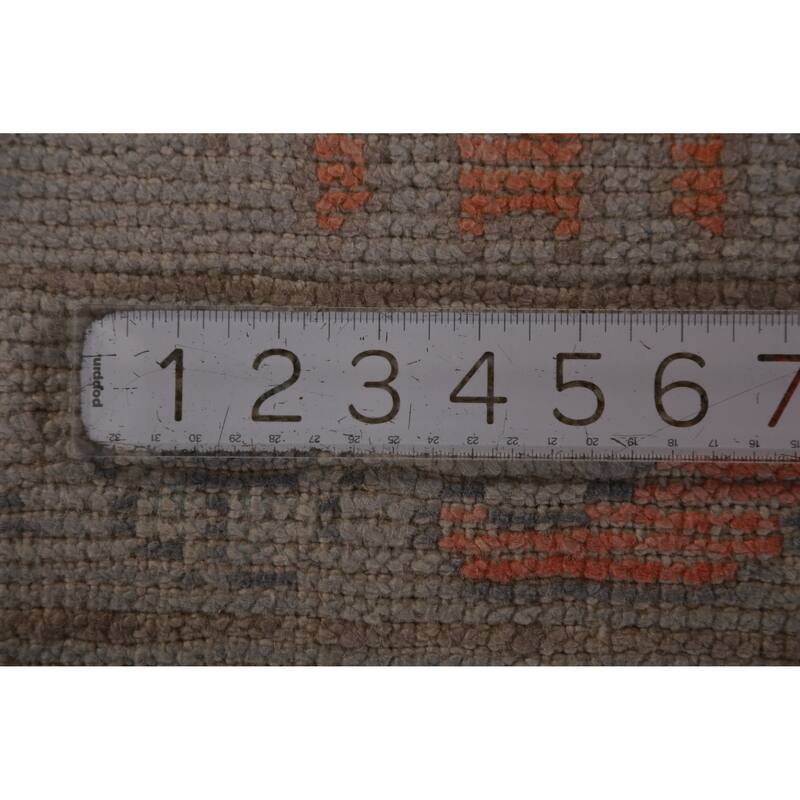 Hand Knotted Oriental 100% Wool Carpet Transitional All-Over Beige & Ivories Oushak Area Rug - 11' 9'' X 9' 4''