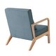 preview thumbnail 17 of 161, 25" W Mid Century Upholstered Wood Accent Chair with Pillow
