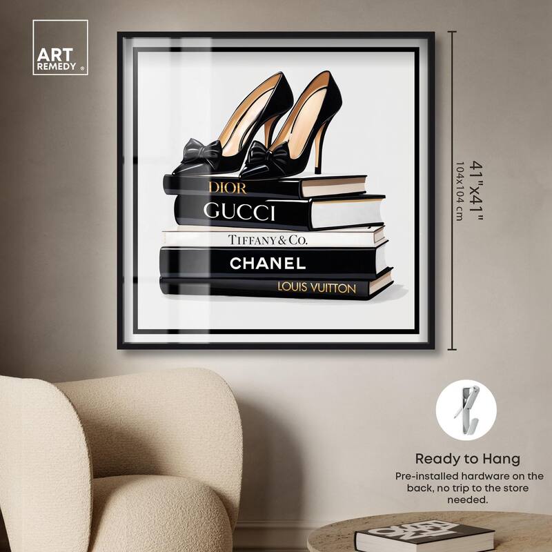 Ink Books and Heels Shadowbox by Art Remedy