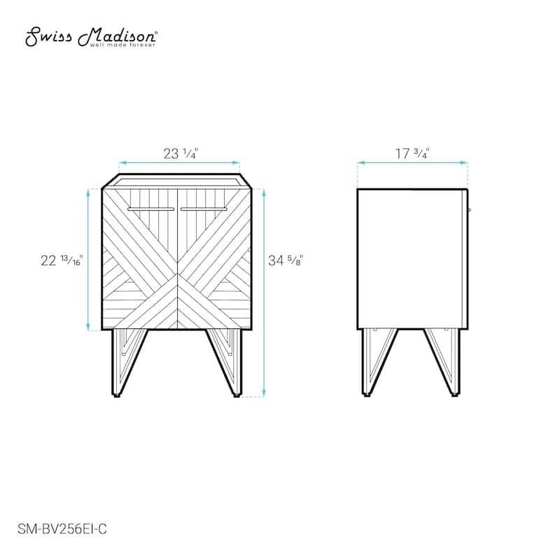 Annecy 24 Mayhem Greige Bathroom Vanity Cabinet Only (Sm-Bv256Ei)