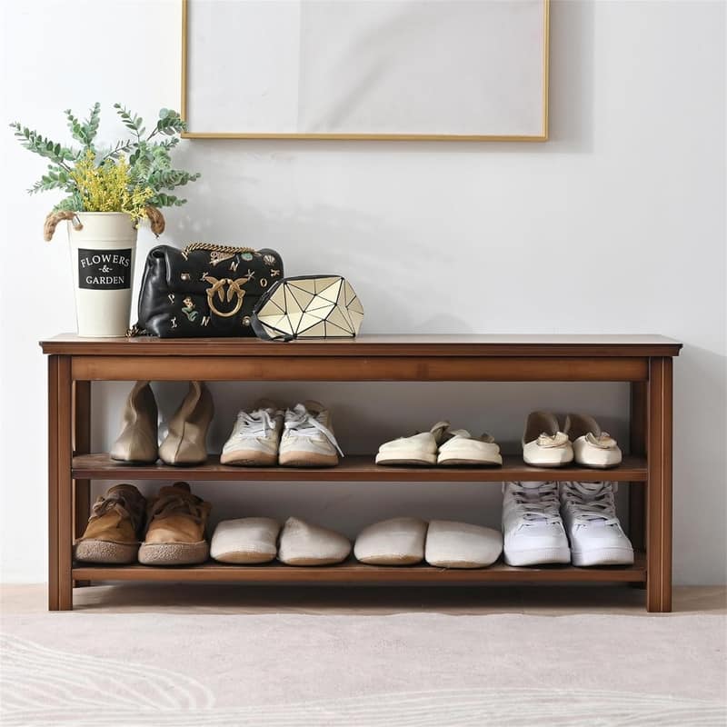 39.4'' Shoe Storage Bench for Entryway - 39.37"D x 11.41"W x 16.53"H