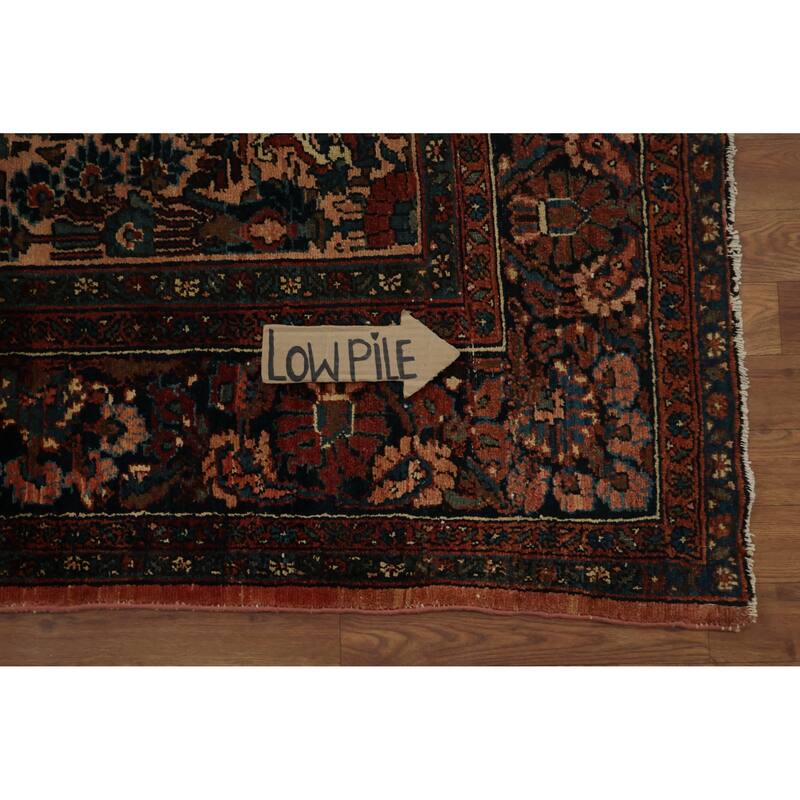 Hand Knotted Oriental 100% Wool Carpet Traditional Floral Oranges & Rust Lilian Area Rug - 11' 3'' X 8' 5''