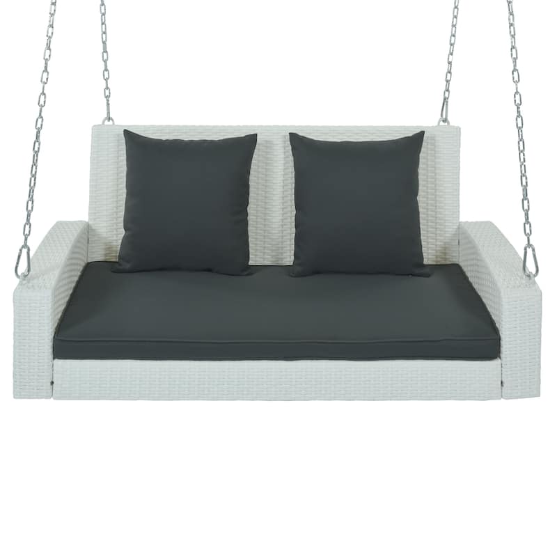 2 Person Wicker Hanging Porch Swing