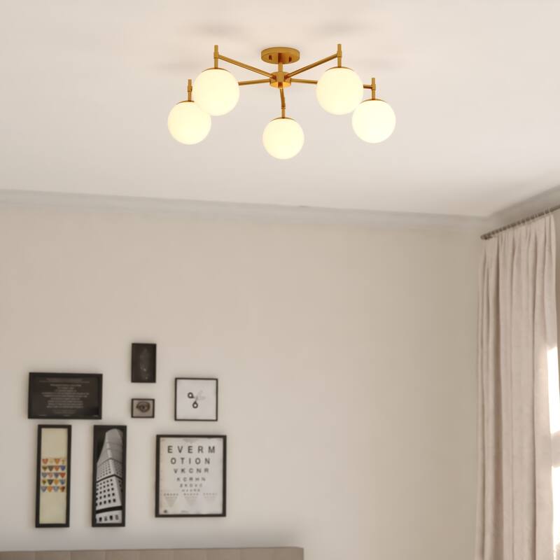Vaxcel Lighting C0297 Armitage 5 Light 32" Wide Semi-Flush Ceiling