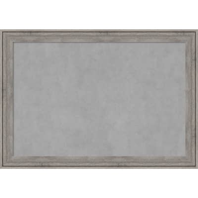 Amanti Art Regis Barnwood Grey Framed Magnetic Board