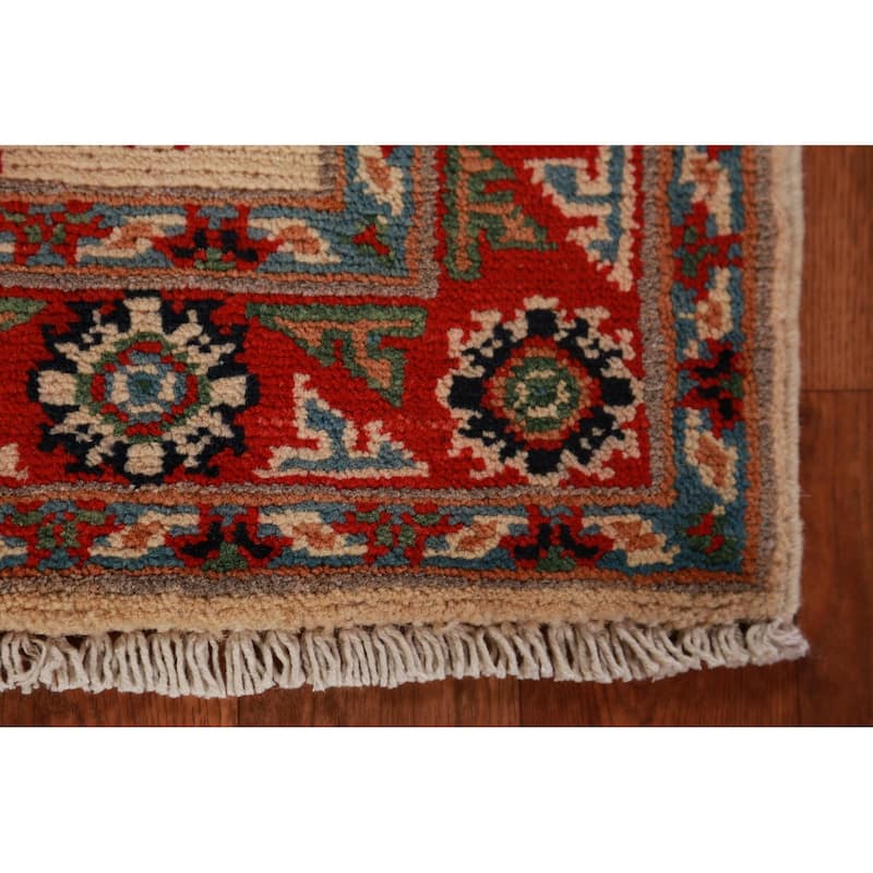 Geometric Kazak Oriental Foyer Rug Handmade Wool Carpet - 2'0"x 3'0"
