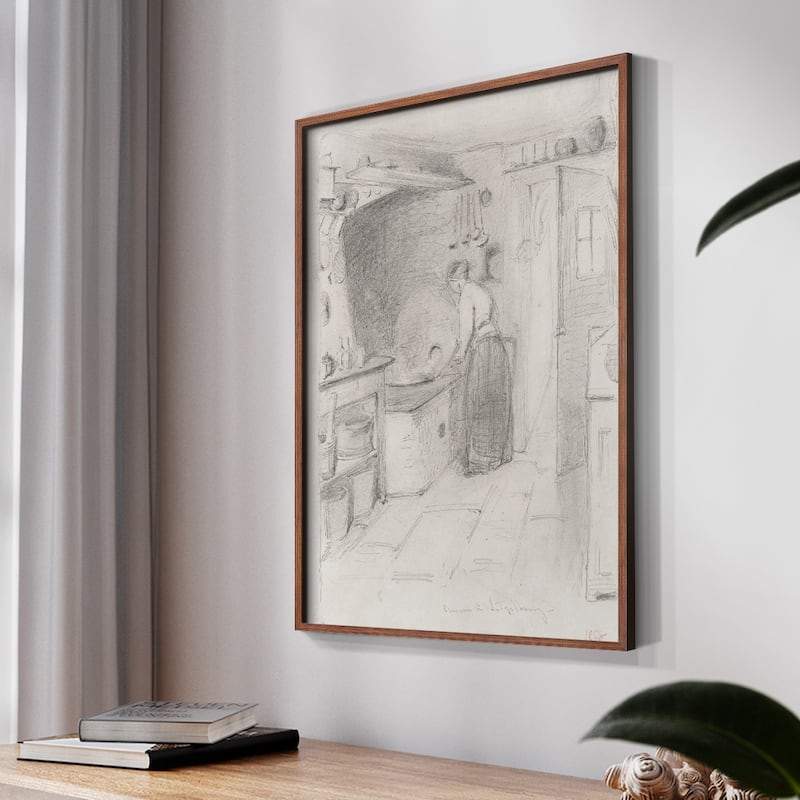 Vintage Sketch LIV -Framed Print