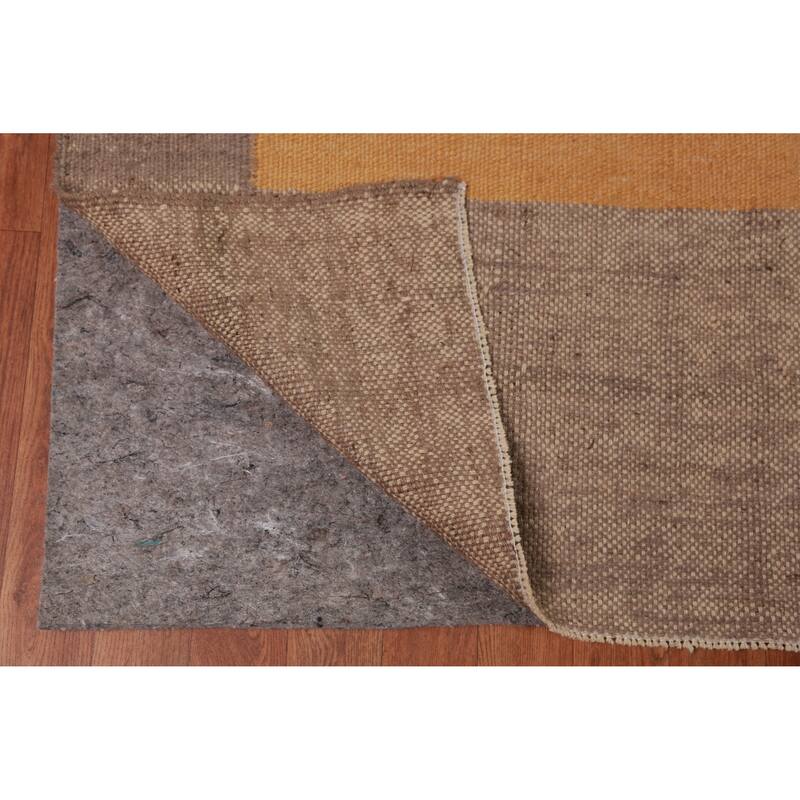 Vegetable Dye Contemporary Kilim Turkish Flatweave Jute Carpet - 9'5" x 12'1"