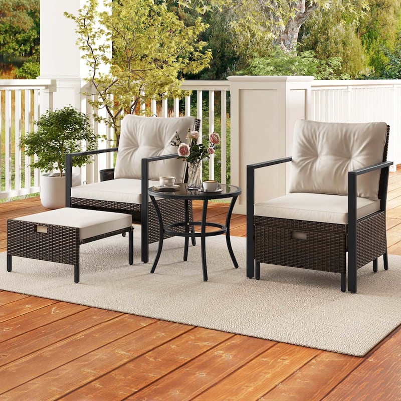 5PCS Outdoor Furniture Set Table Patio Conversation Set