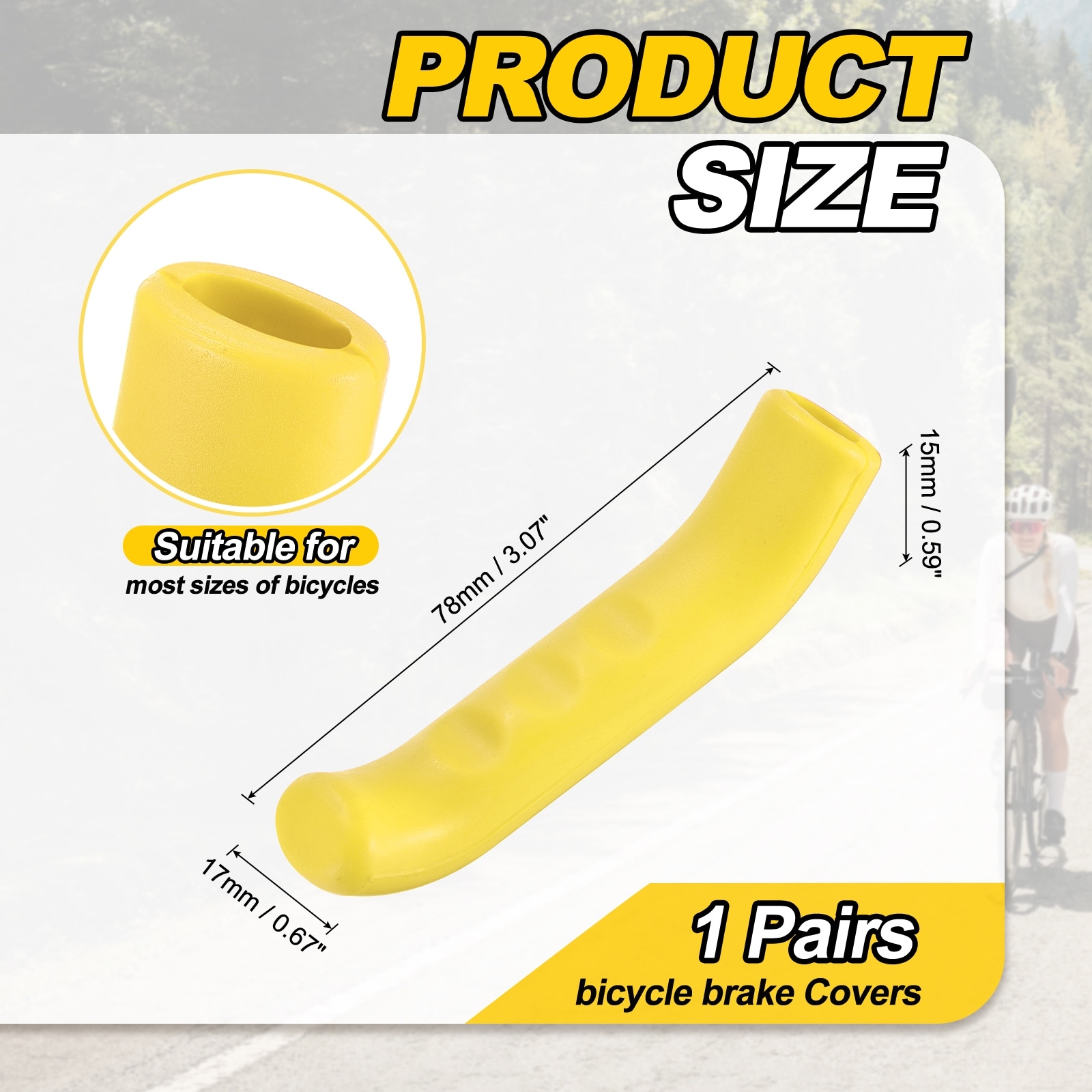 Bicycle Brake Lever Covers, Brake Grips Anti-Slip Sleeve Handle Protection Cover for (Mountain Bike/Road Bicycle)