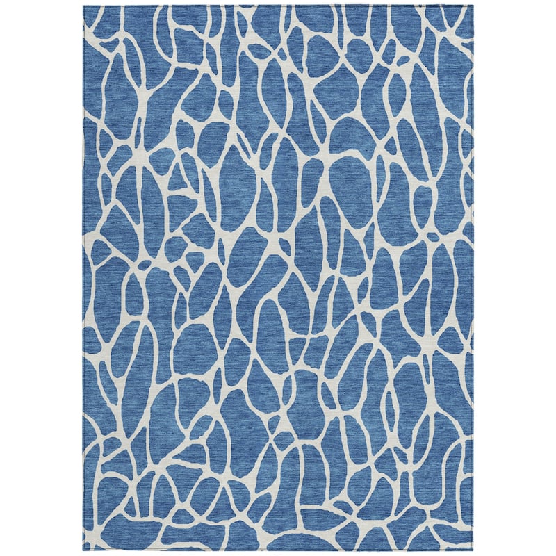 HomeRoots Geometric Transitional Rectangle Outdoor Rug