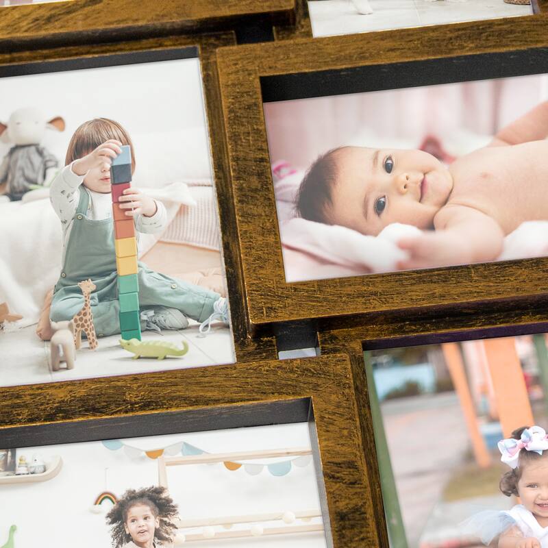 HELLO LAURA Modern 9 Opening 4x6" Wall PVC Photo Frame