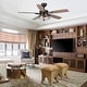 preview thumbnail 6 of 13, 52" Industrial Seeded Glass Black Decorative Ceiling Fan with Remote and Light Kit