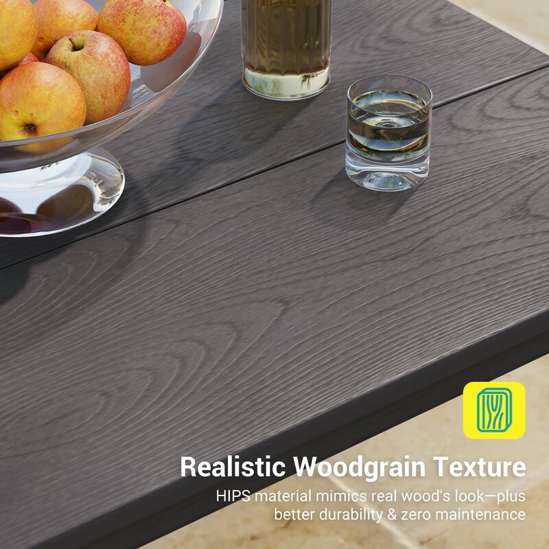 HIPS Outdoor Dining Set All-weather Patio Table and Chairs(Set of 5)