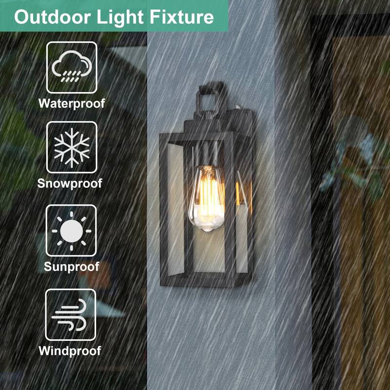 Dusk to Dawn Waterproof Wall Sconce Light Fixture for Porch