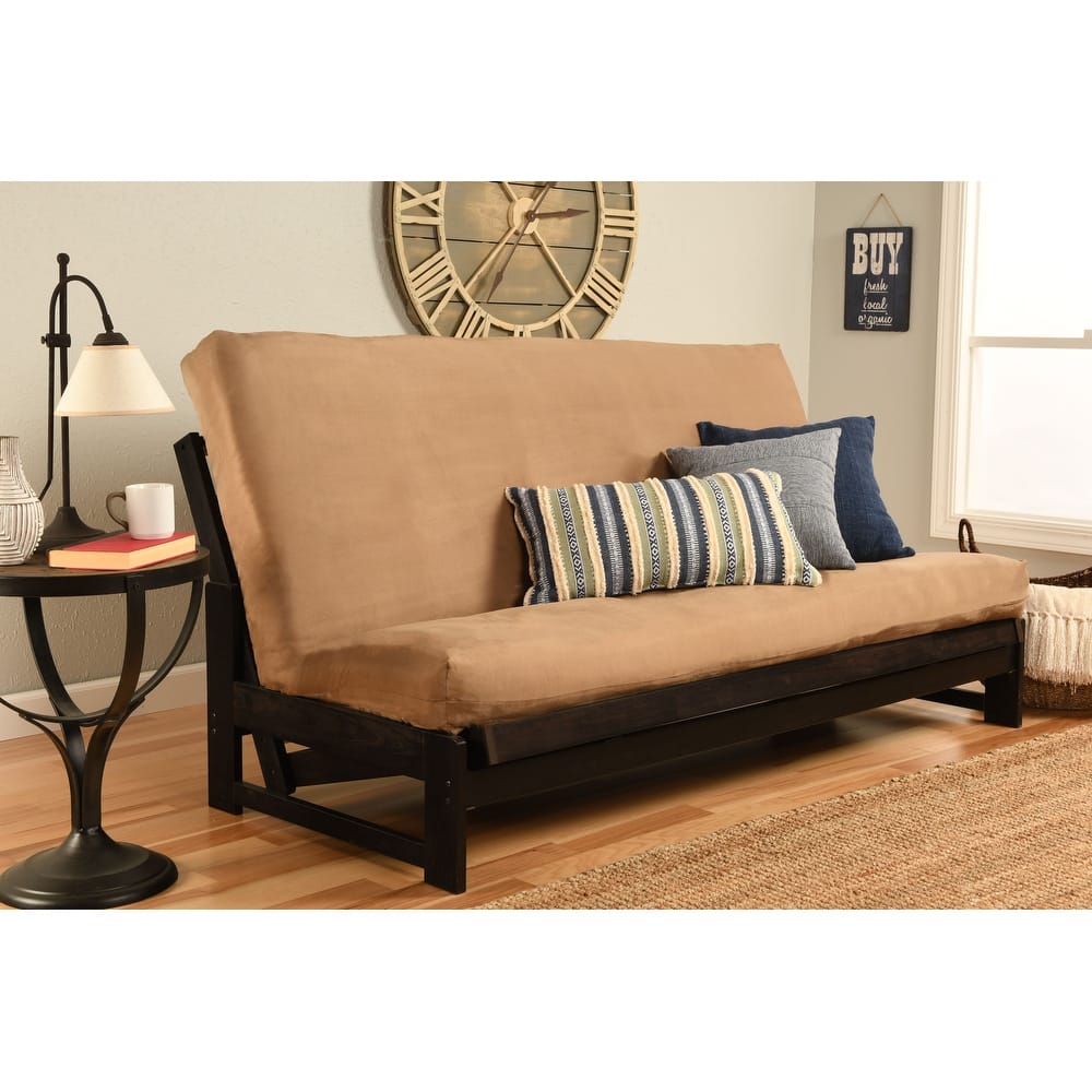 Somette Aspen Reclaim Mocha Futon Set with Suede Mattress
