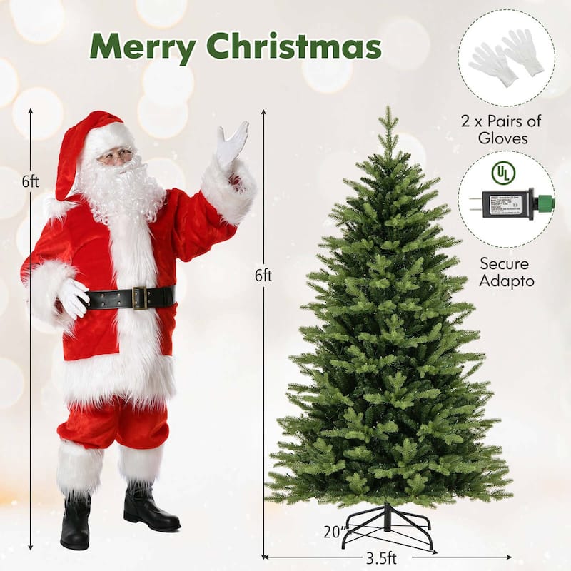 Costway 5/6/7 FT Artificial Xmas Tree with 844/1168/1646 Branch Tips - See Details