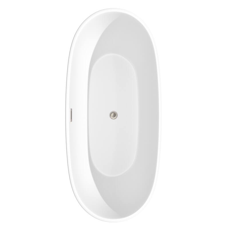 Wyndham Collection Juno 71" Free Standing Acrylic Soaking Tub with