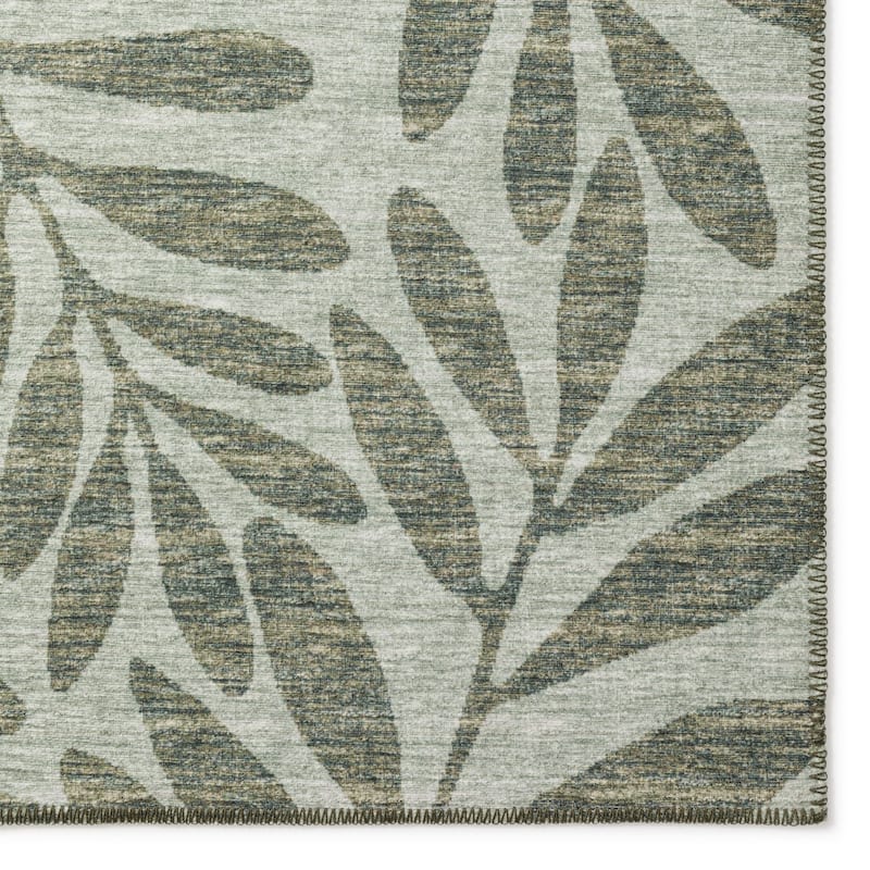 Indoor/ Outdoor Addison Yuma Foliage Motif Washable Area Rug