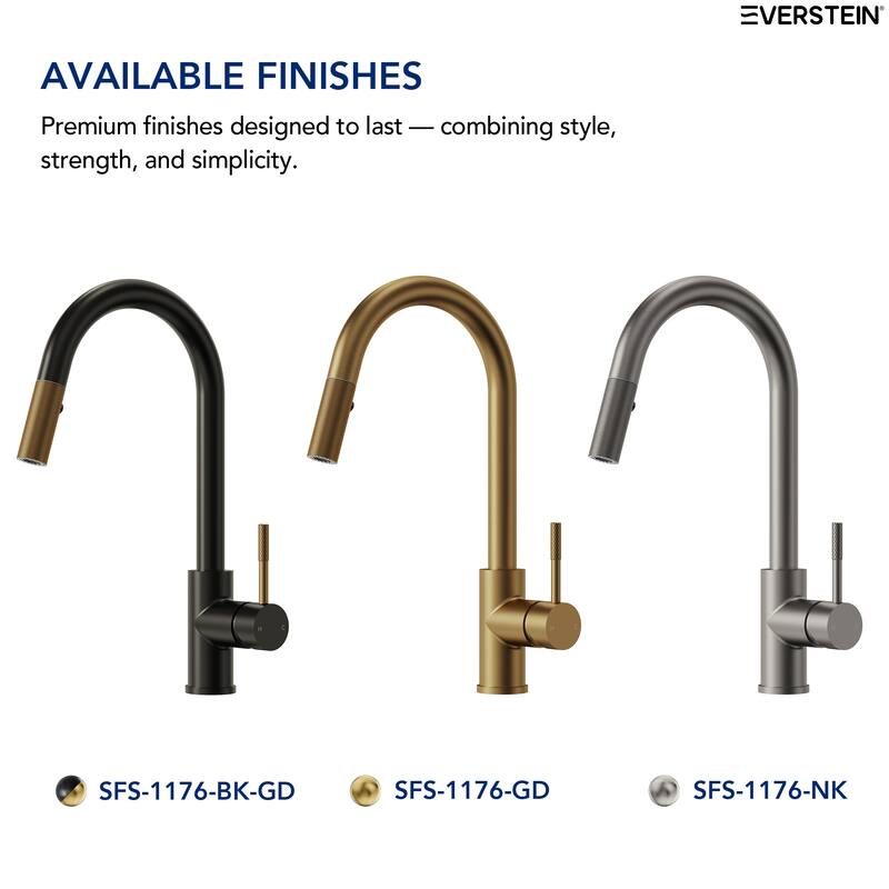 Single-Handle Pull-Down Sprayer Kitchen Faucet with 360° Spout Swivel