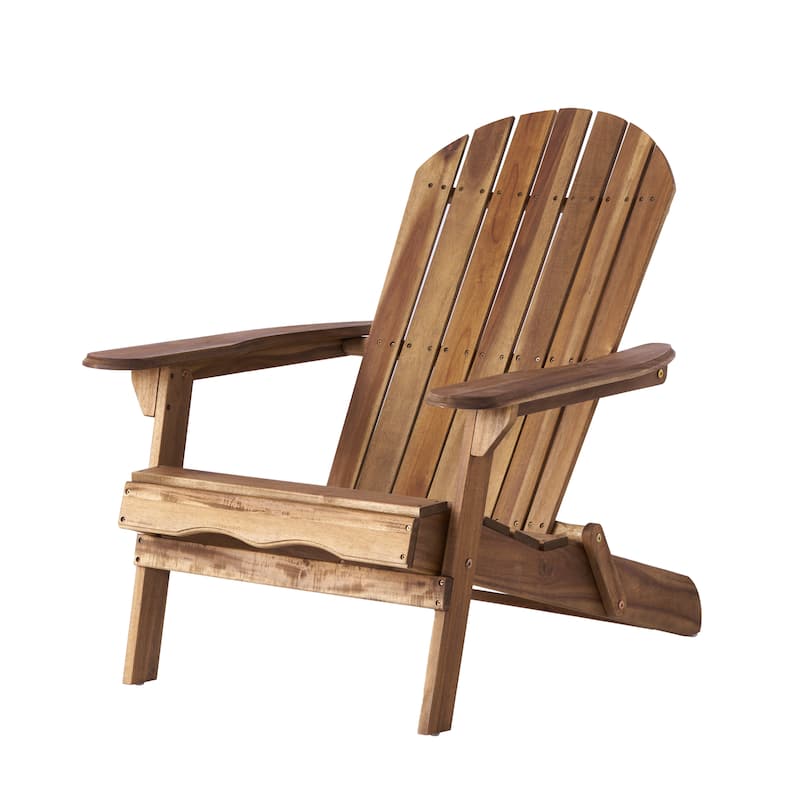 Hanlee Outdoor Rustic Acacia Wood Folding Adirondack Chair (Set of 2) by Christopher Knight Home