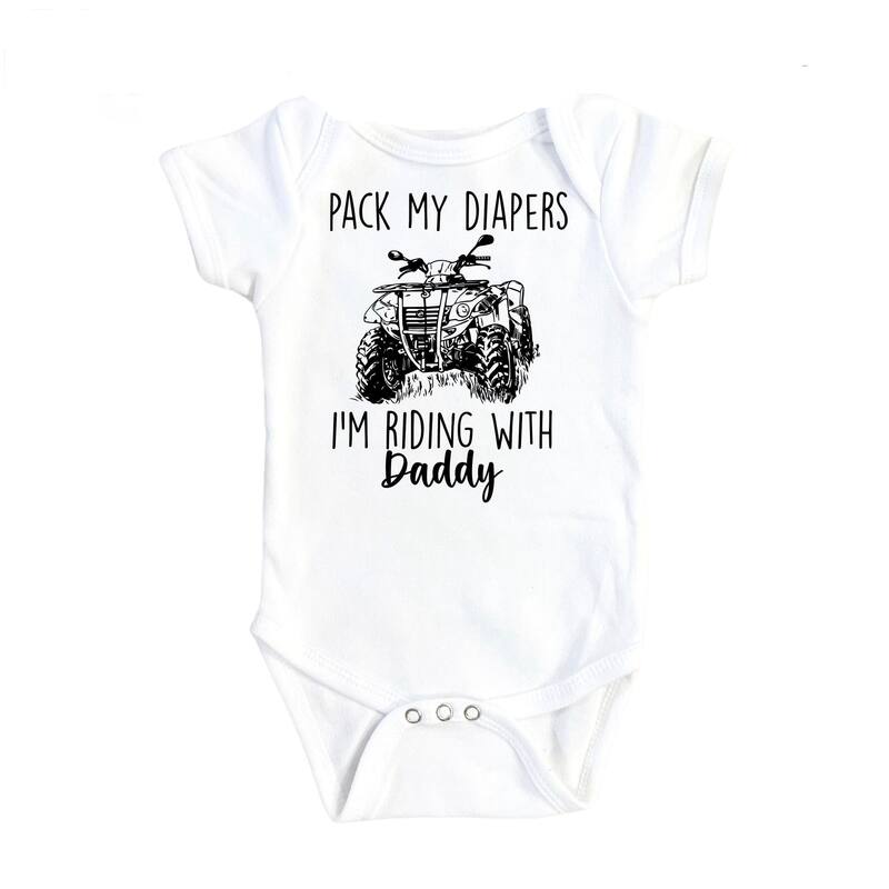 Atv Diapers - Baby Boy Girl Clothes Infant Bodysuit Funny Cute Newborn - Blue - 0-3M
