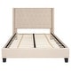 preview thumbnail 41 of 93, Tufted Upholstered Nailhead Trim Platform Bed