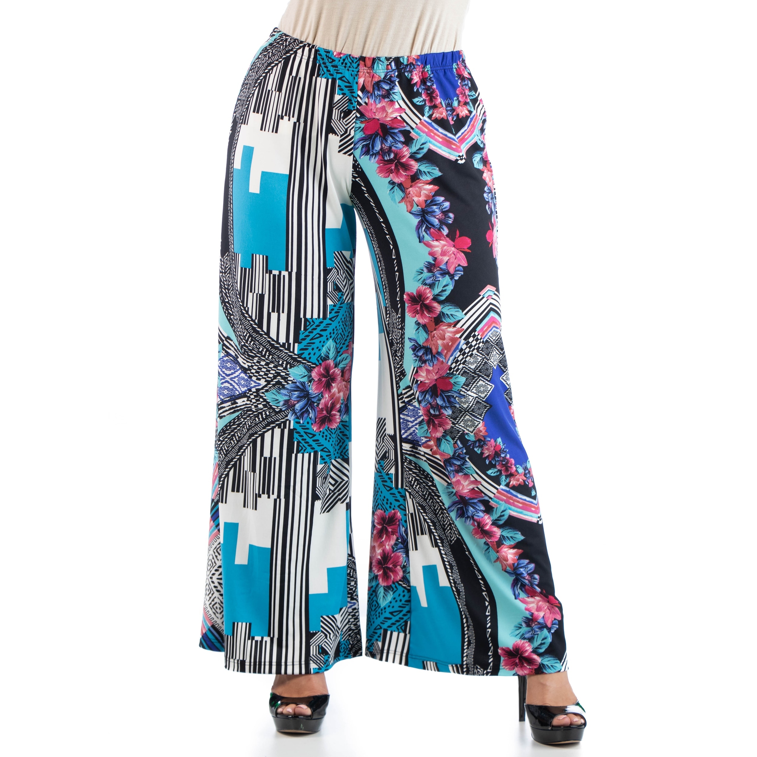 plus size floral pants