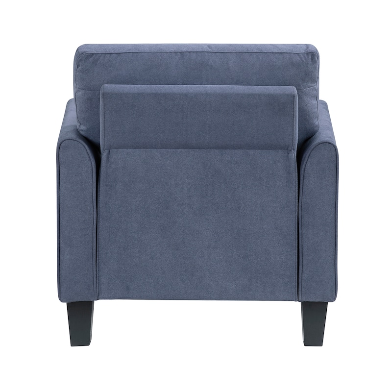 Felix Textured 3-Piece Living Room Set - Wood Finish Exposed Feet