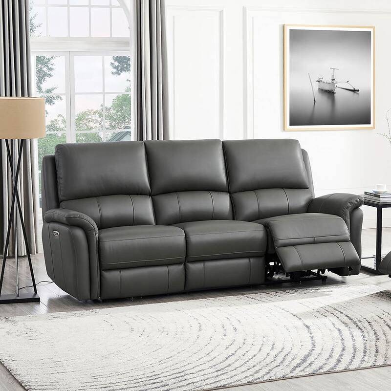 Hydeline Erindale Zero Gravity Power Recline and Headrest Top Grain Leather Sofa and Recliner - Sofa, Recliner