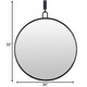 preview thumbnail 11 of 9, Varaluz Stopwatch Round Accent Mirror - 30"W x 30"H - Black