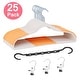 preview thumbnail 30 of 38, Clothes Hangers Plastic Coat Hangers Non-Slip Space-Saving Swivel Hook 25 Pack - Orange
