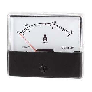 Small Ampermeter AC 30A Rectangular Panel Analog Meter Ammeter Amperemeter - AC 30A ...