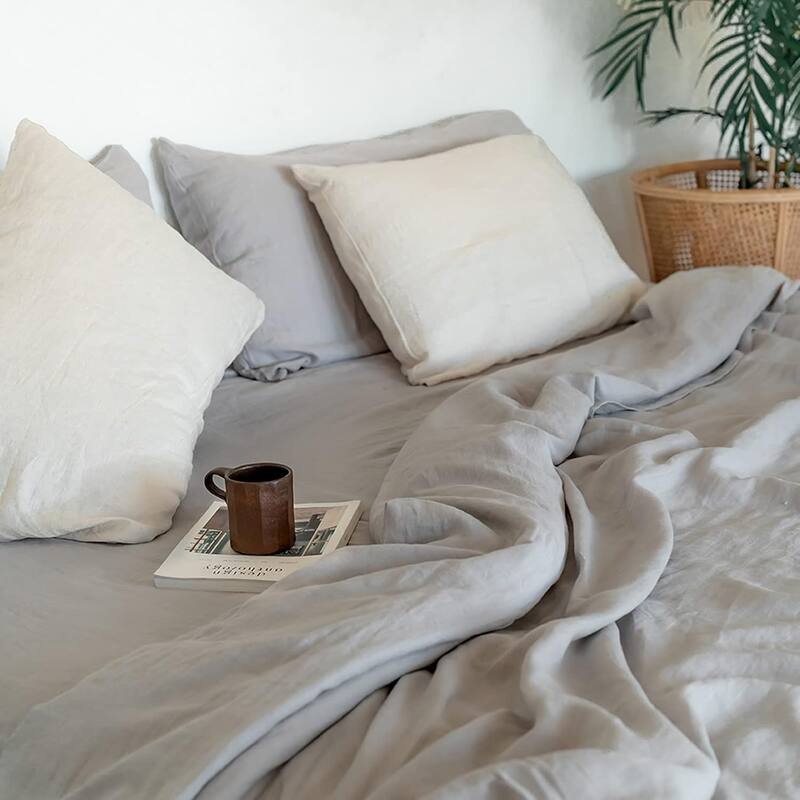 French Linen Duvet Cover for Weighted Blanket