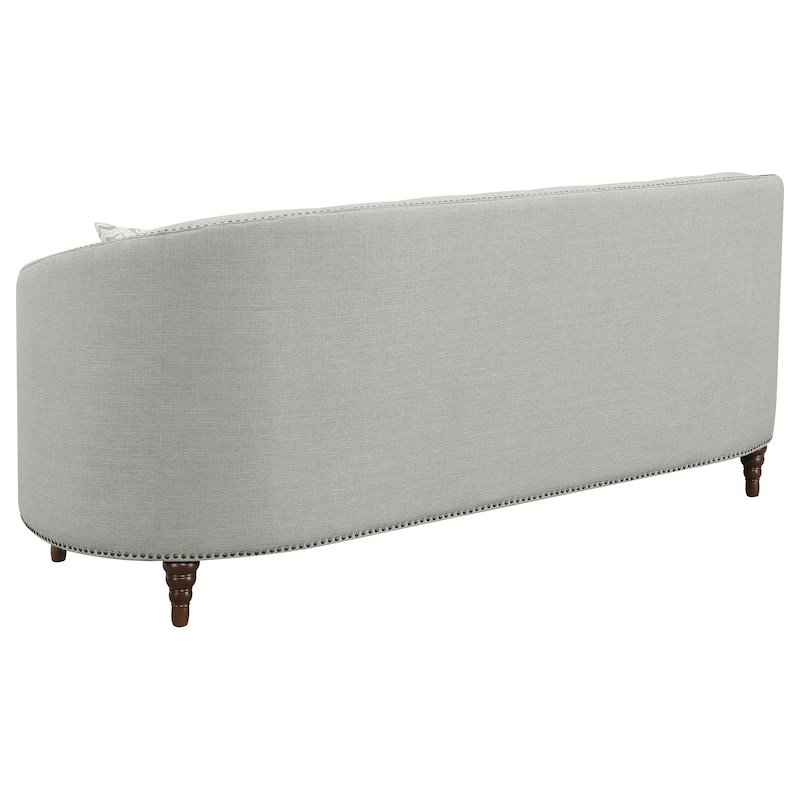 Avonlea Upholstered Sloped Arm Sofa Grey Velvet