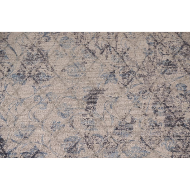 Abstract Modern Area Rug Hand-Knotted Wool Carpet - 8'0"x 9'11"