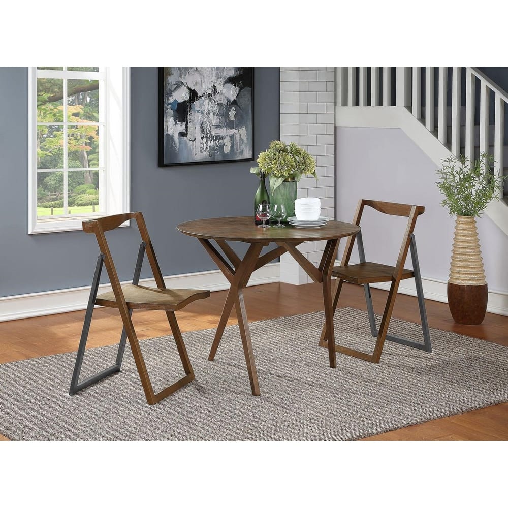 Boraam Sydney Chestnut Brown Folding Chair Set of 2