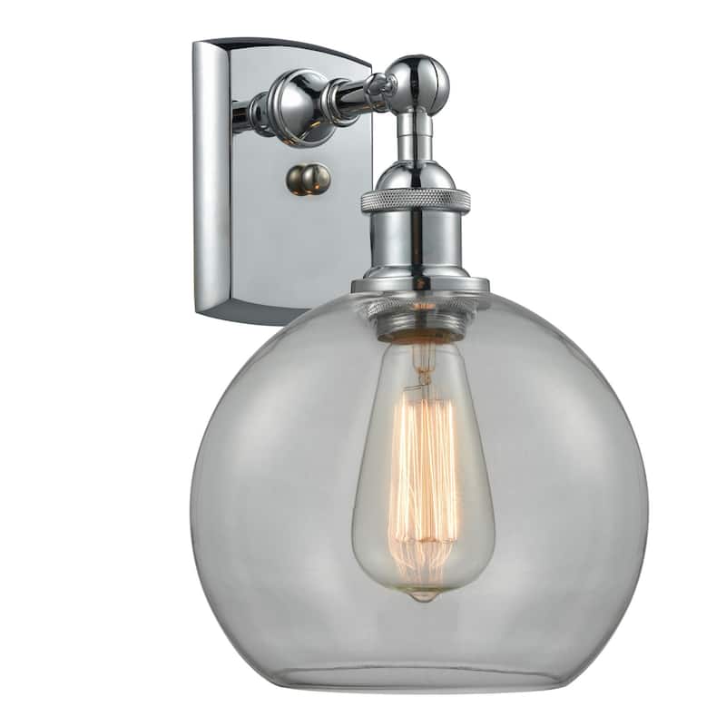 Innovations Lighting 516-1W-13-8 Athens Sconce Athens 13" Tall Wall - Polished Chrome / Clear