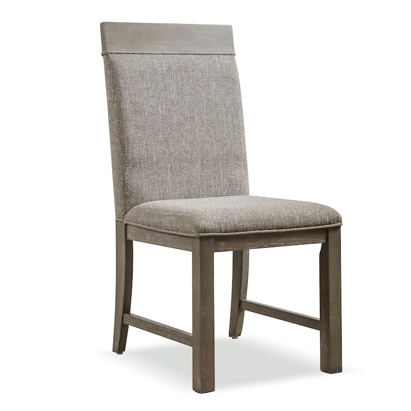 Furniture of America Cruz Transitional Grey Fabric Upholstered Seats Side Chair (Set of 2)