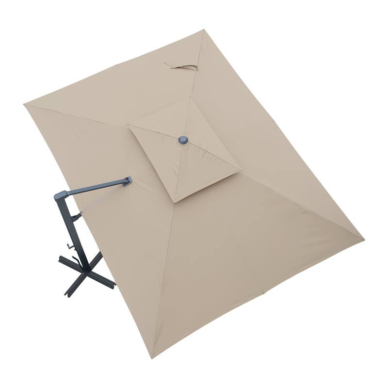 13-Ft Aluminum Dual-Roof Cantilever Umbrella