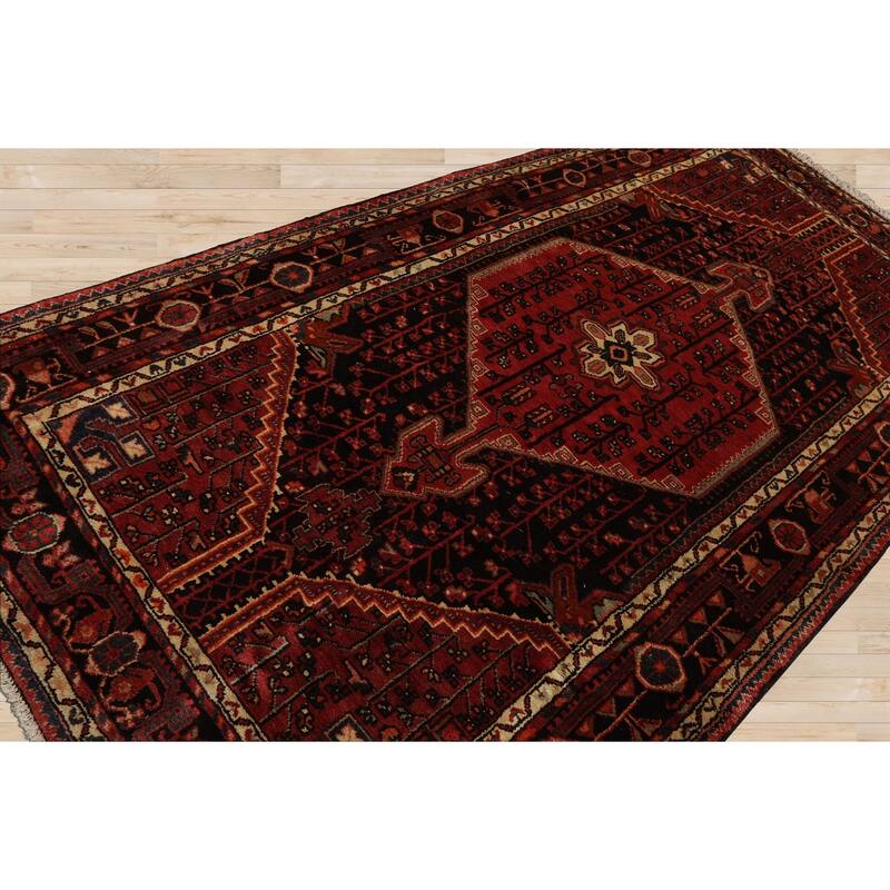 5x9'11'' Hand Knotted Wool Rust Malayer Traditional Plush Pile Rug - 5' x 9' 11''