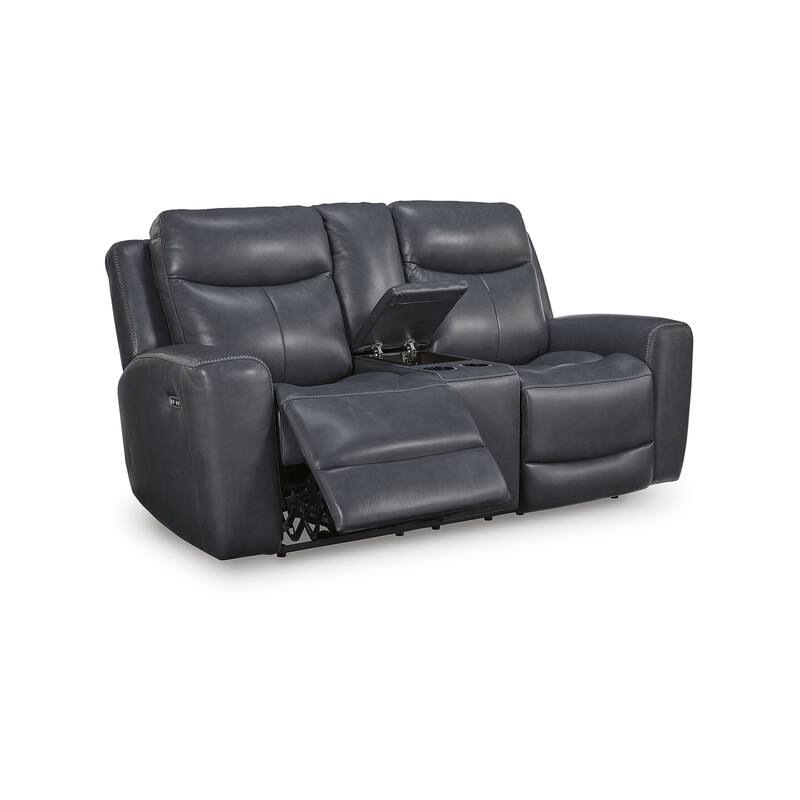 Signature Design by Ashley Mighty Moves Gray Power Reclining Loveseat - 78" W x 40" D x 42" H