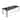 Chelsea Mid-Century Modern Outdoor Dining Table with Rust-Resistant Black Aluminum - Minimalist Patio Table