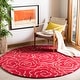 preview thumbnail 13 of 61, SAFAVIEH Handmade Soho Aloisa Roses N.Z. Wool Rug 8' Round - Red - Round