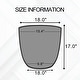 preview thumbnail 26 of 59, Kante 18 Inch Dia Round Concrete Planter, Indoor Outdoor Large Plant Pot