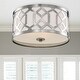 preview thumbnail 4 of 3, Libby Langdon for Crystorama Jennings 3 Light Polished Nickel Ceiling Mount - 16.25'' W x 8.75'' H