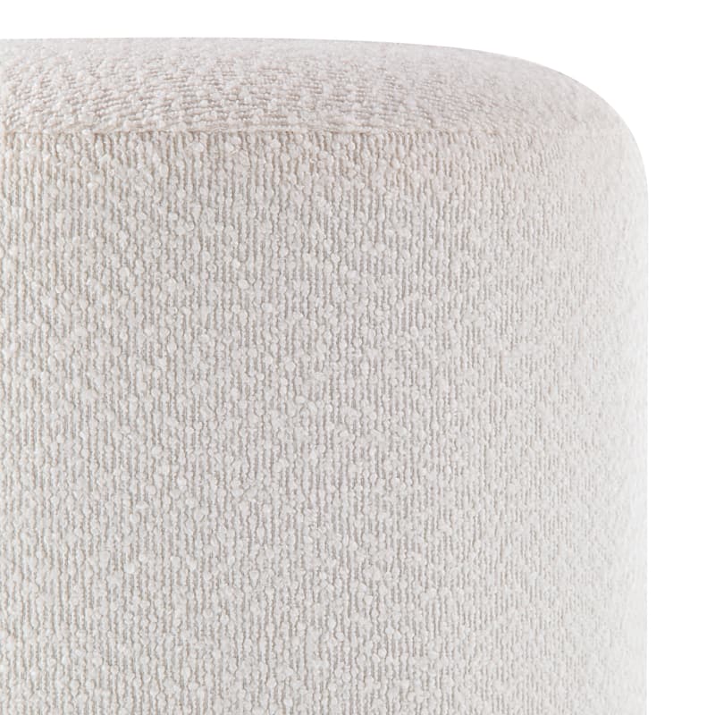 Renwil Corbin Indoor Boucle Ottoman, Off-White
