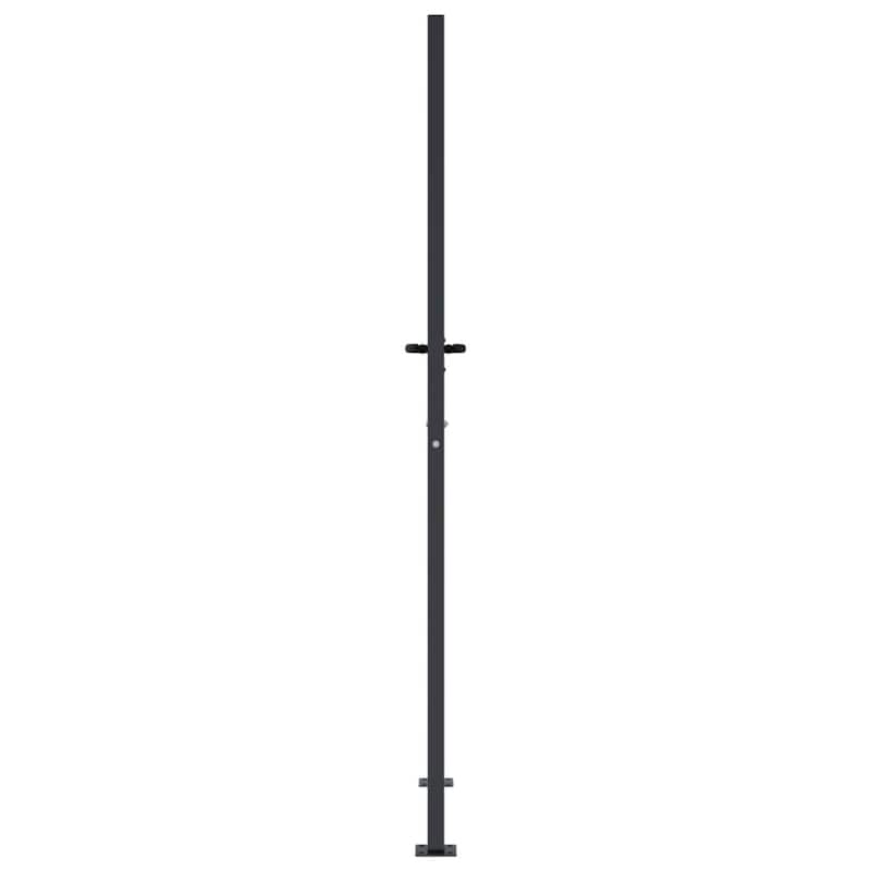 vidaXL Garden Gate Anthracite Steel Bamboo Design