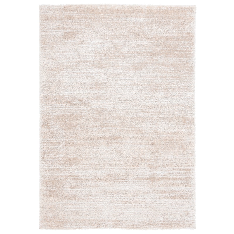 SAFAVIEH Tahoe Shag Mahala Abstract 1.2-inch Thick Rug - 5' x 7' - Ivory/Gold