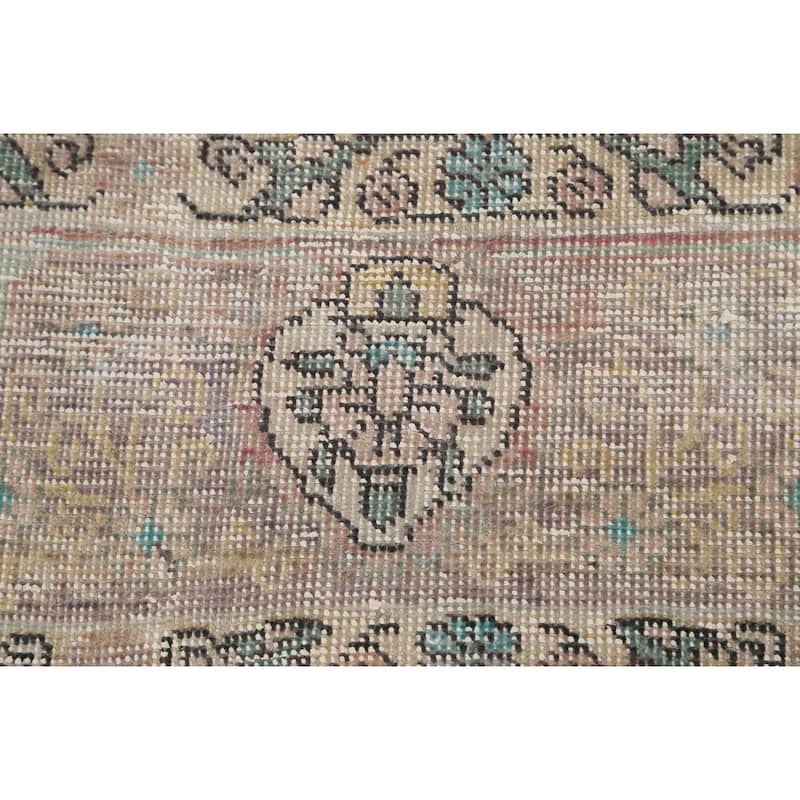 Muted Distressed Tabriz Persian Area Rug Wool Hand-knotted Carpet - 6'6" x 9'1"